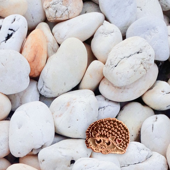 Copper Hedgehog Enamel Pin + Christmas Gift Card - Picture 6 of 9